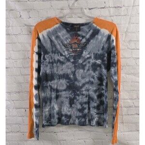 Vtg 2006 Bikes Blues & BBQ Bike Rally Women's XL Tye Dyed/Rhinestone Shirt